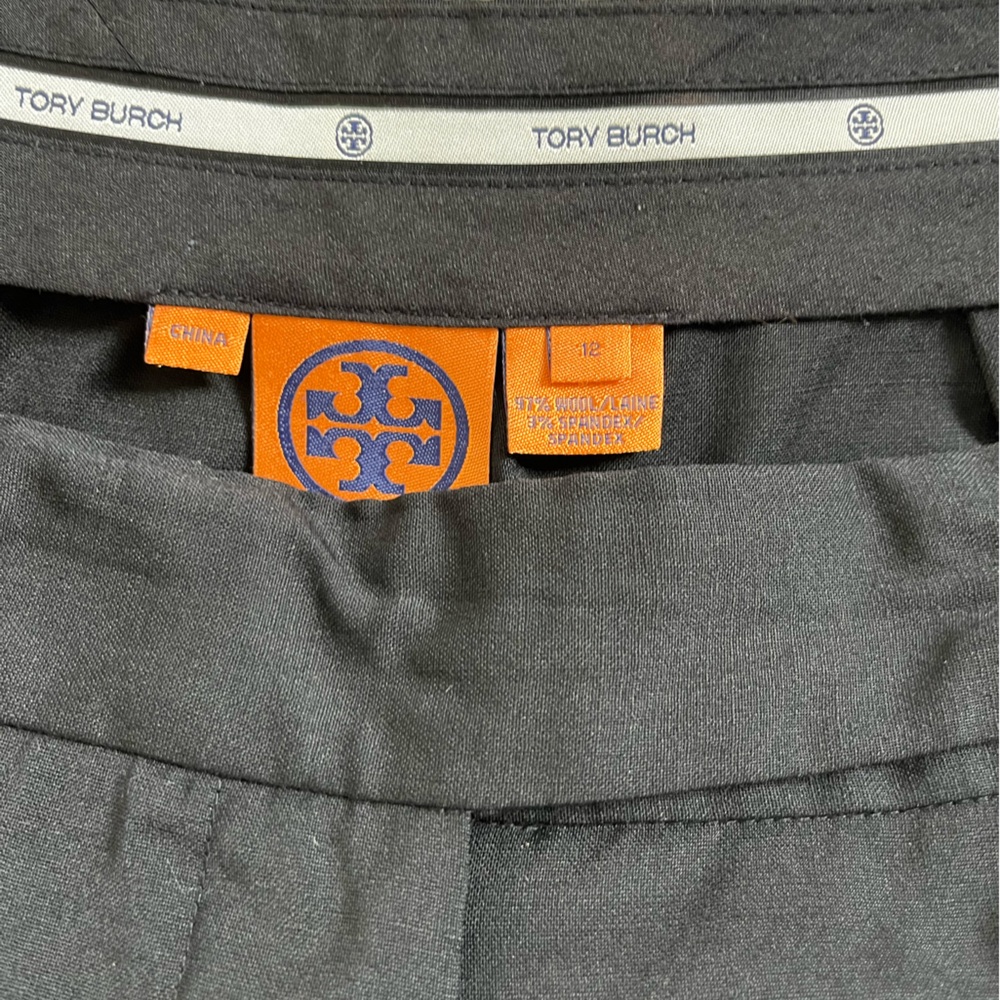 Tory Burch wool blend black wide leg trousers. Size 12. Pre-Owned Condition-Good - Picture 4 of 4